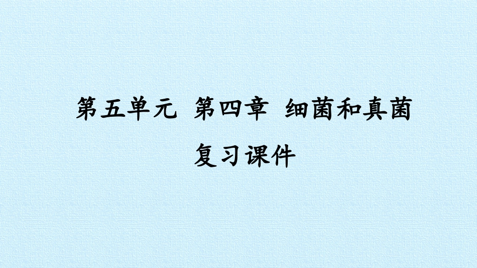 细菌和真菌复习课件_第1页