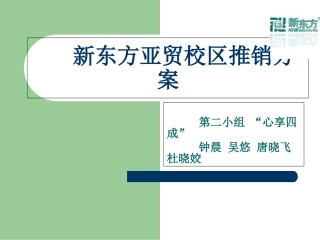 新东方推广策划方案