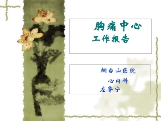 胸痛中心工作报告