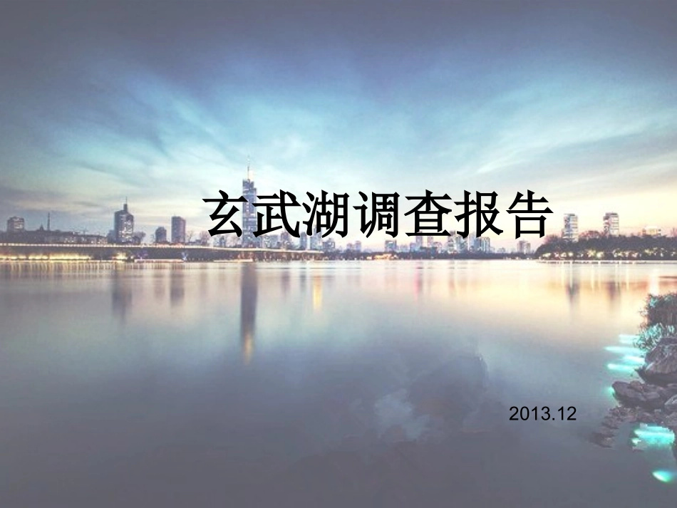 玄武湖调查报告_第1页