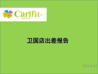 巡店出差报告