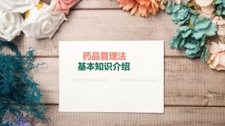 药品管理法培训课件