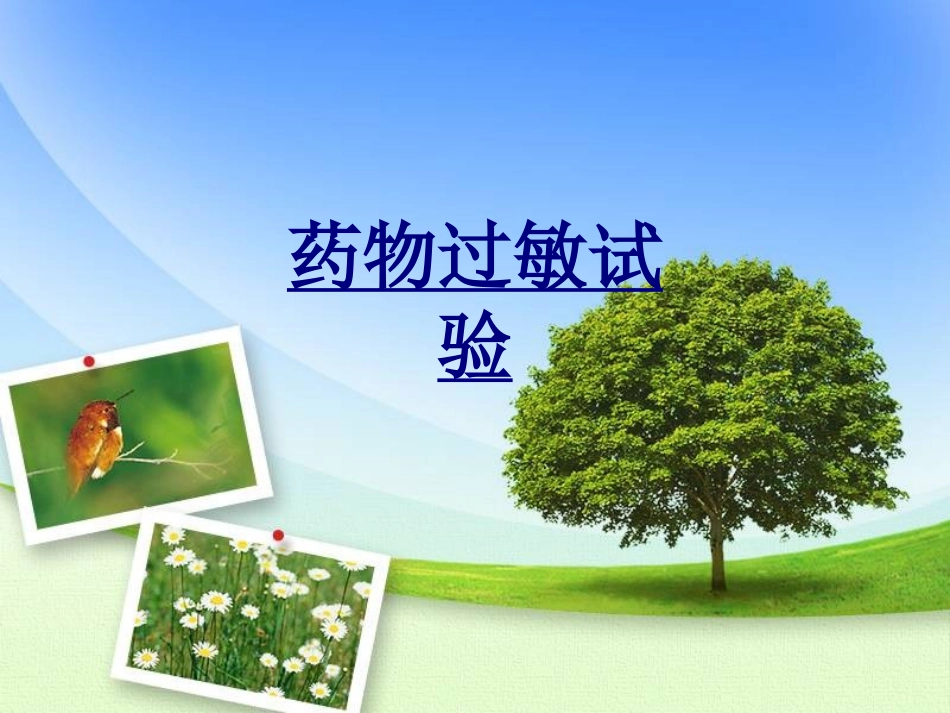 药物过敏试验优质课件_第1页