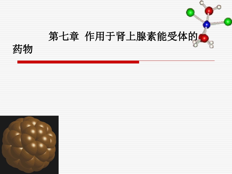 药物化学第七章作用于肾上腺素能受体的药物_第1页