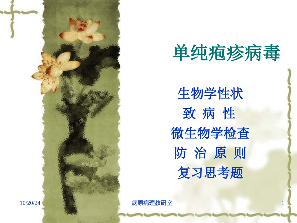 医学微生物学病毒单纯疱疹病毒_第1页