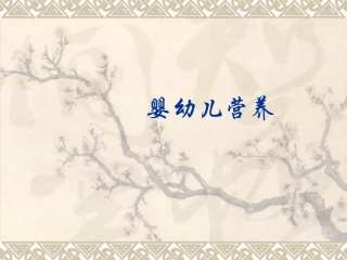 婴幼儿营养课件