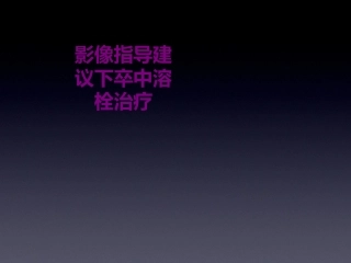 影像指导建议下卒中溶栓治疗优质课件