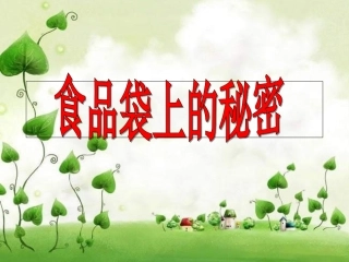 幼儿园课件大班健康食品袋上的秘密课件