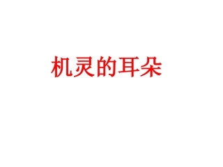 幼儿园小班健康活动课件机灵的耳朵
