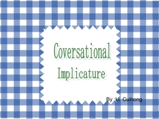 语言学conversationalimplicature