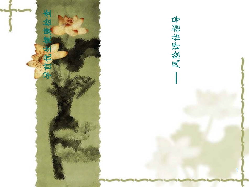 孕前优生健康检查风险评估指导课件_第1页