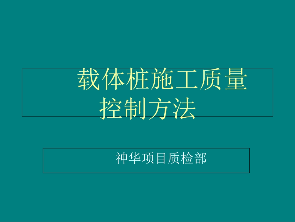 载体桩施工控制方法_第1页