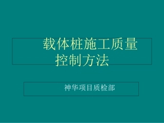 载体桩施工控制方法