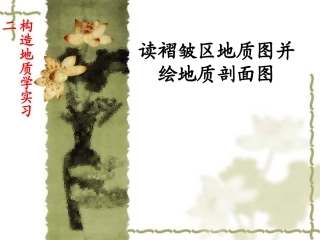 褶皱区地质图并绘地质剖面图