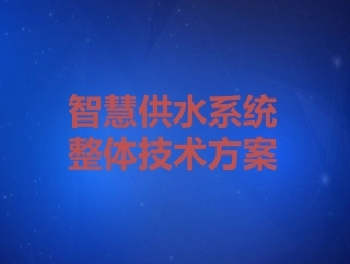 智慧供水系统整体技术方案