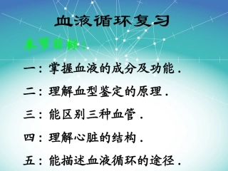 中考生物血液循环复习课件