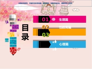 中小学青春期女生生理心理性教育课件