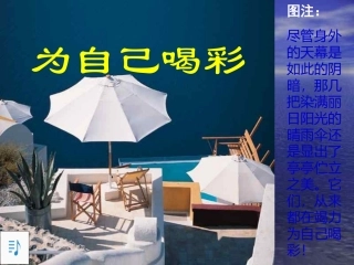 中学生心理健康课件为自己喝彩