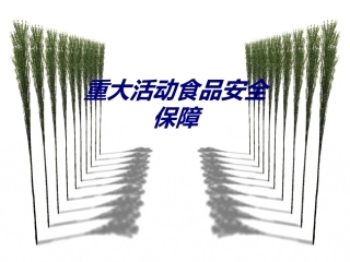 重大活动食品安全保障专题培训课件