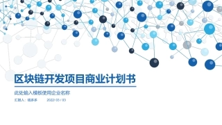 最新版区块链开发项目商业计划书