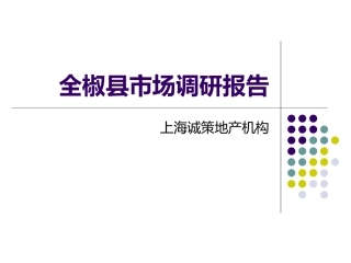 最新全椒县房地产市场调研报告