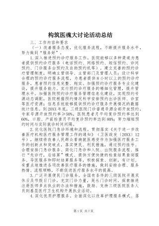 构筑医魂大讨论活动总结