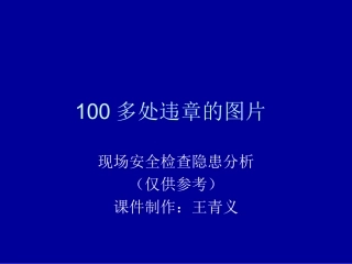 100多处违章的图片解析