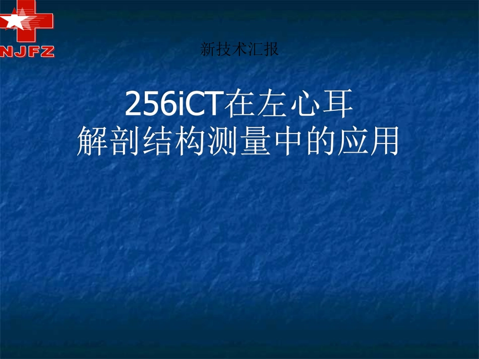 256CT左心耳测量256iCT在左心耳解剖结构测量中的应用_第1页