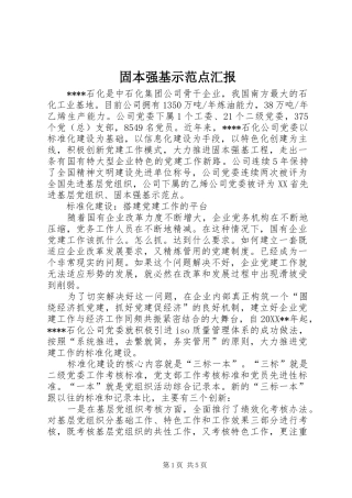 固本强基示范点汇报