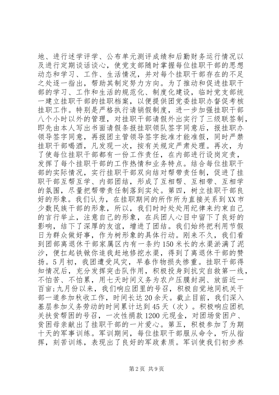 挂职锻炼年度工作总结模板_第2页