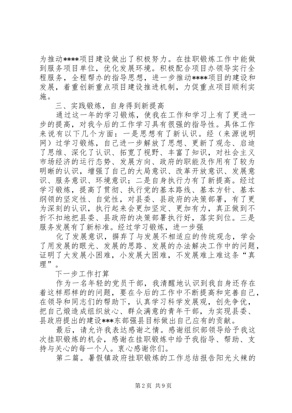 挂职锻炼年终工作总结报告_第2页