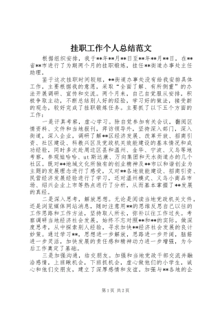 挂职工作个人总结范文