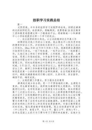 挂职学习实践总结