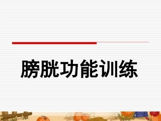 膀胱功能训练课件