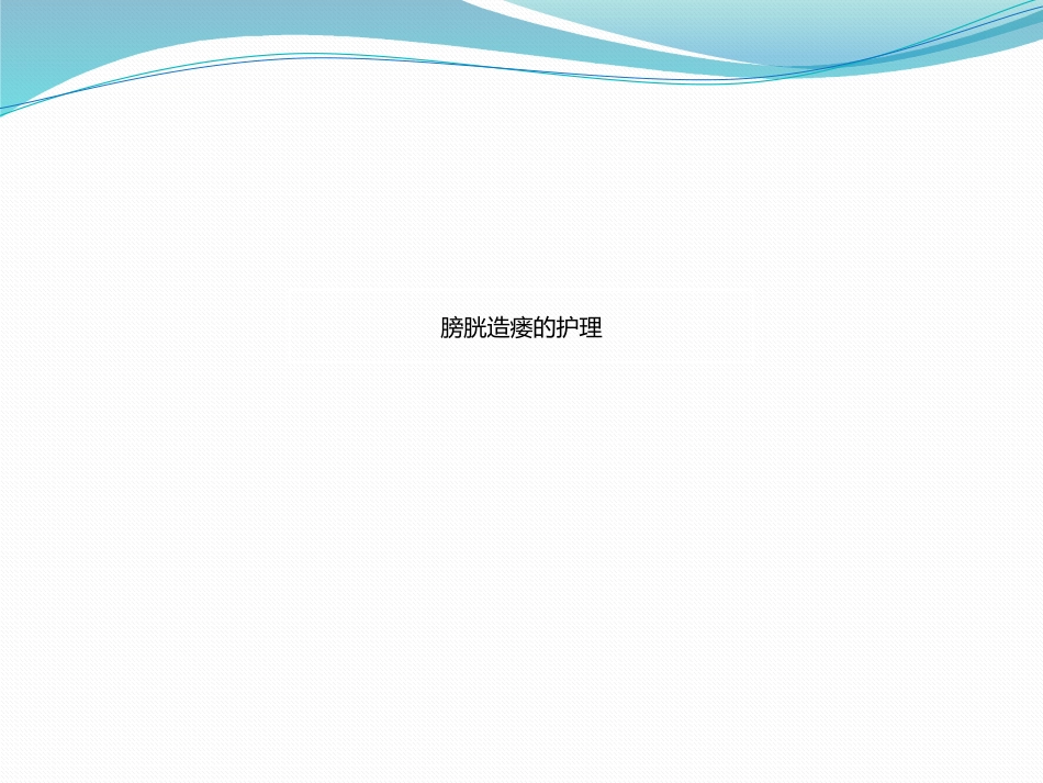 膀胱造瘘的护理_第1页