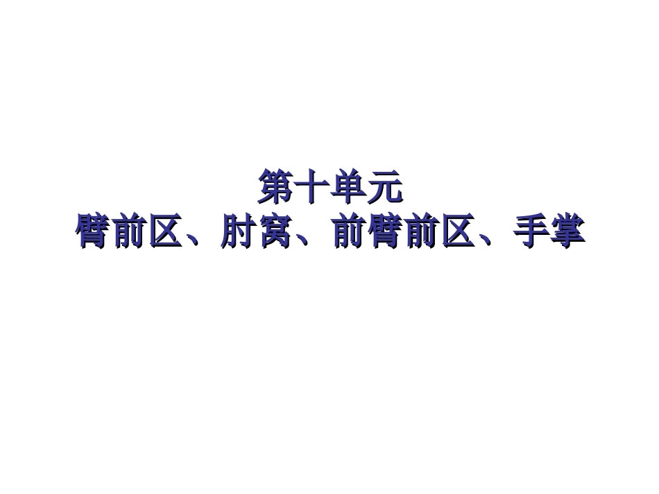 臂前区肘窝前臂前区手掌人体解剖解析_第1页