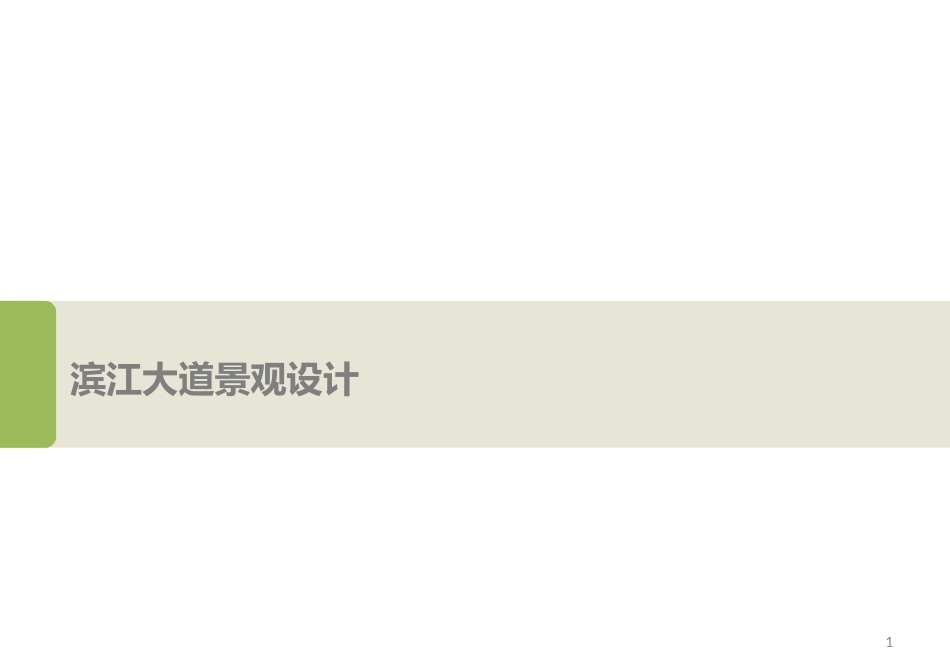 滨江景观大道初步设计说明书_第1页