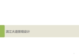 滨江景观大道初步设计说明书