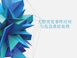 大型突发事件应对和危急重症处