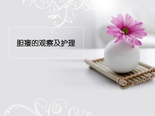 胆瘘的观察及护理