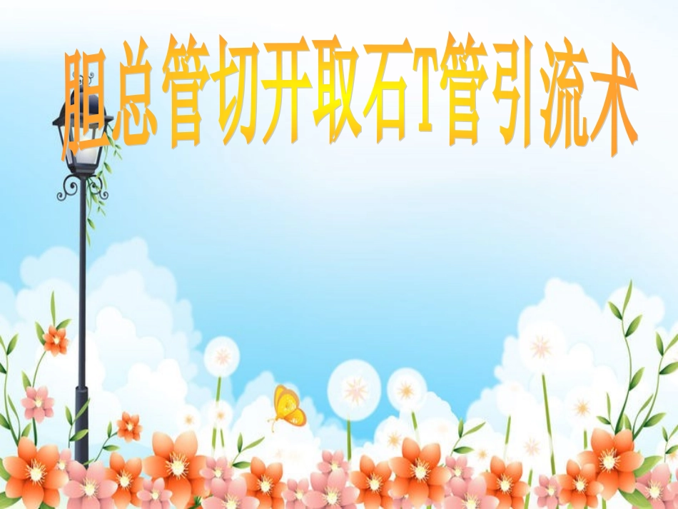 胆总管切开取石T管引流术_第1页