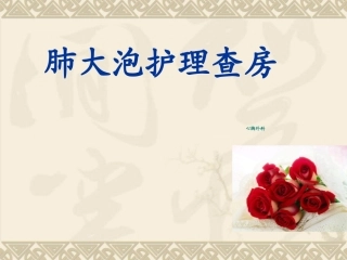 肺大泡护理查房