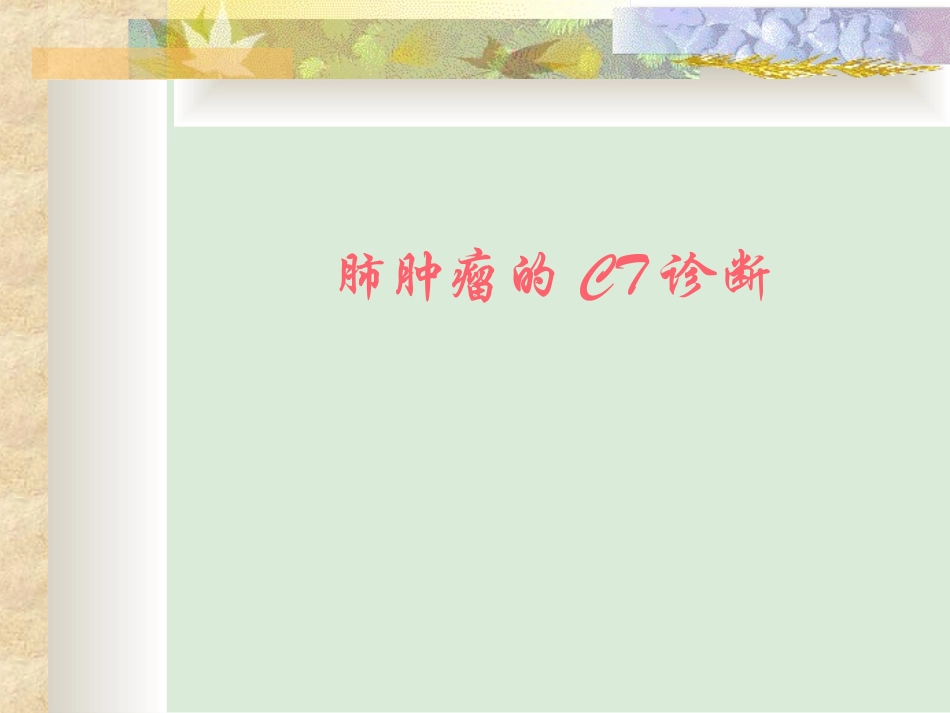 肺肿瘤影像诊疗_第1页