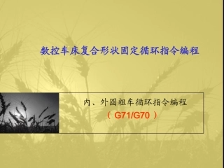 复合固定循环指令G71新方案