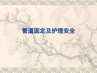 管道固定和护理安全