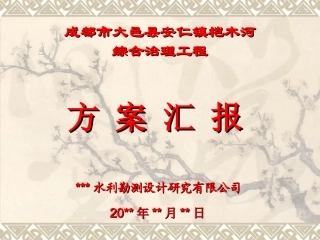 河道治理方案汇报
