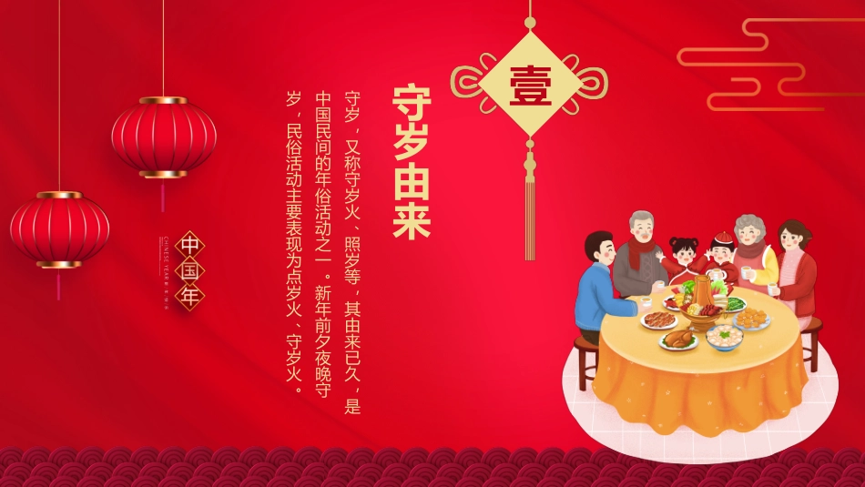 红色中国风除夕守岁文化节日介绍_第3页
