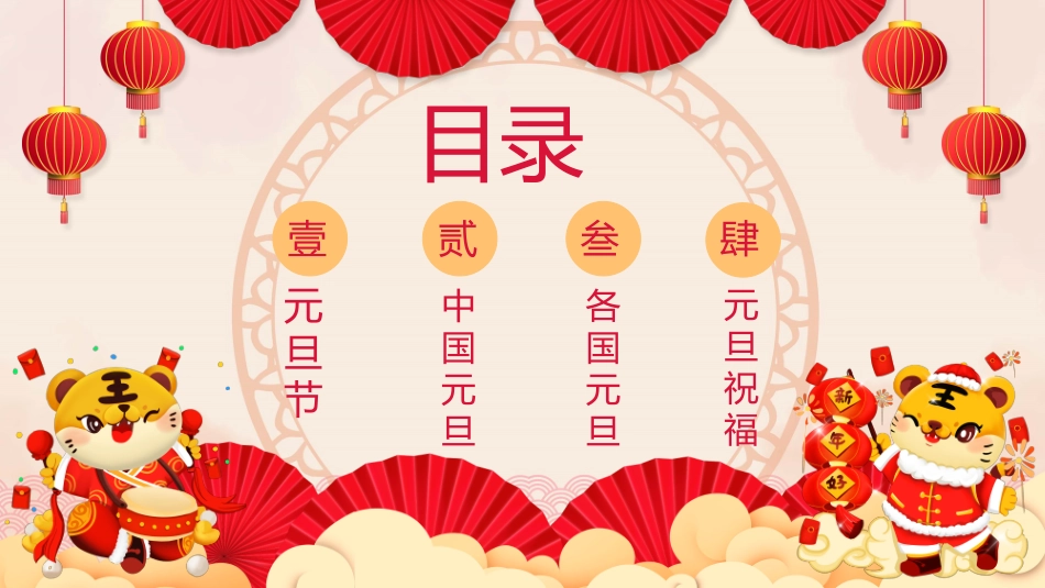 红色中国风元旦英语节日介绍_第2页