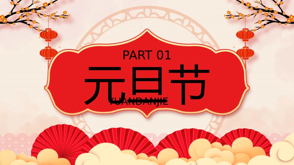 红色中国风元旦英语节日介绍_第3页