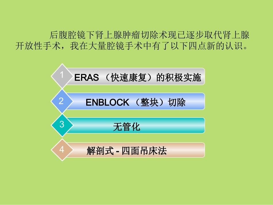 后腹腔镜下肾上腺肿瘤切除术的再认识_第3页